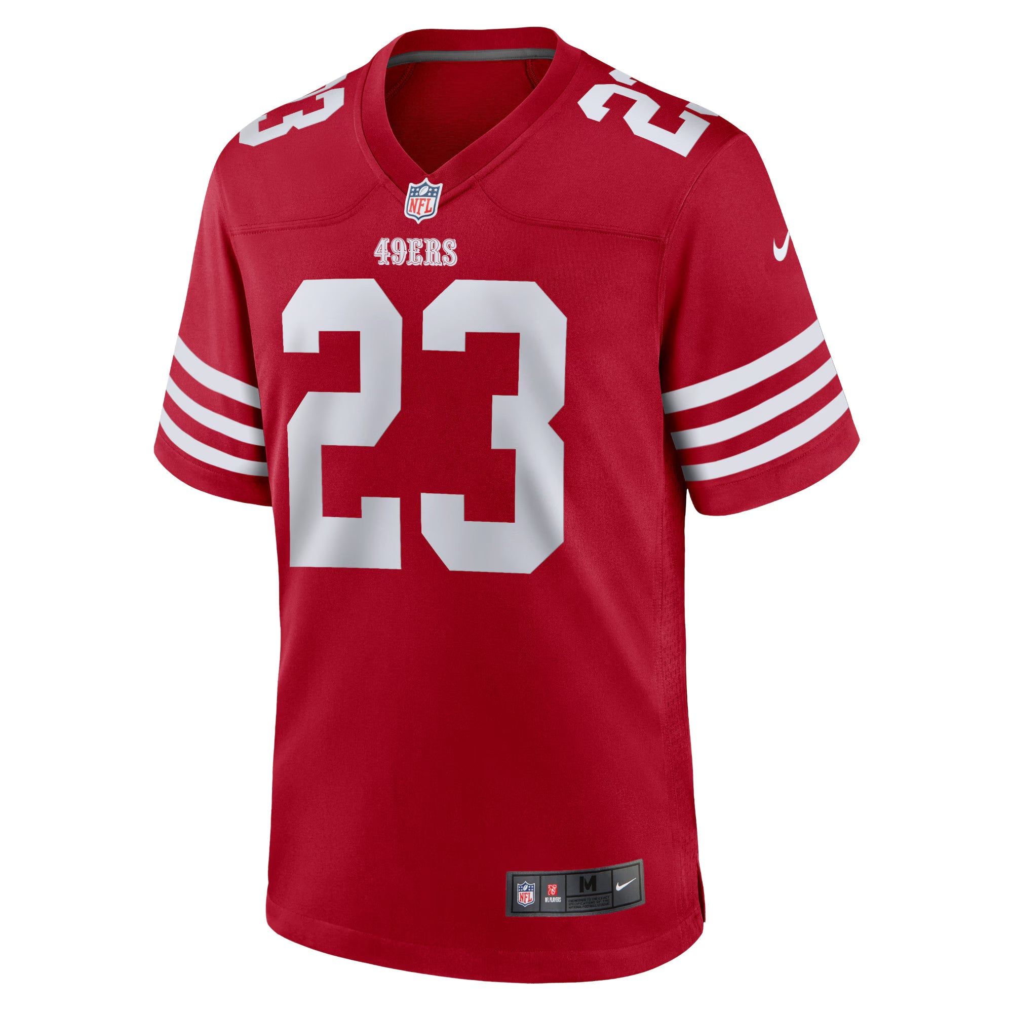 San Francisco 49ers Christian McCaffrey Scarlet Game Player Jersey