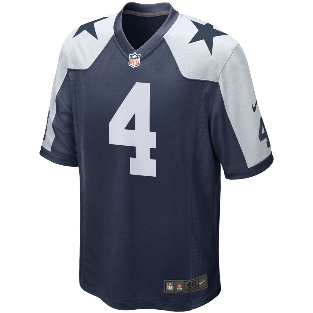 Dallas Cowboys Dak Prescott Navy Alternate Game Team Jersey