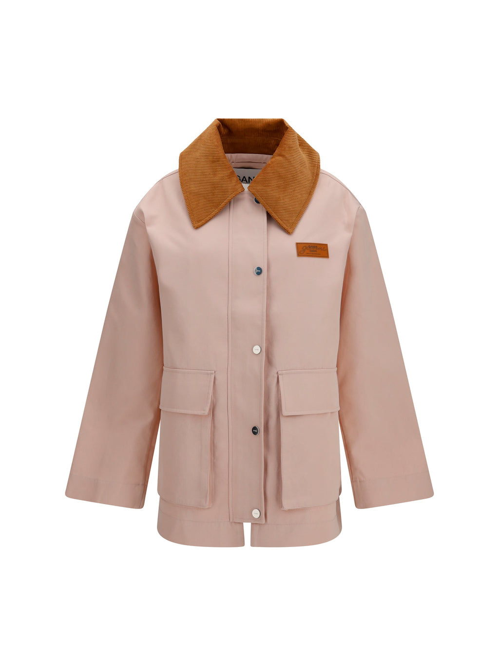 Ganni Women Twill Jacket With Suede Details