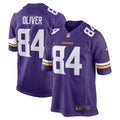 Minnesota Vikings Josh Oliver Purple Game Player Jersey