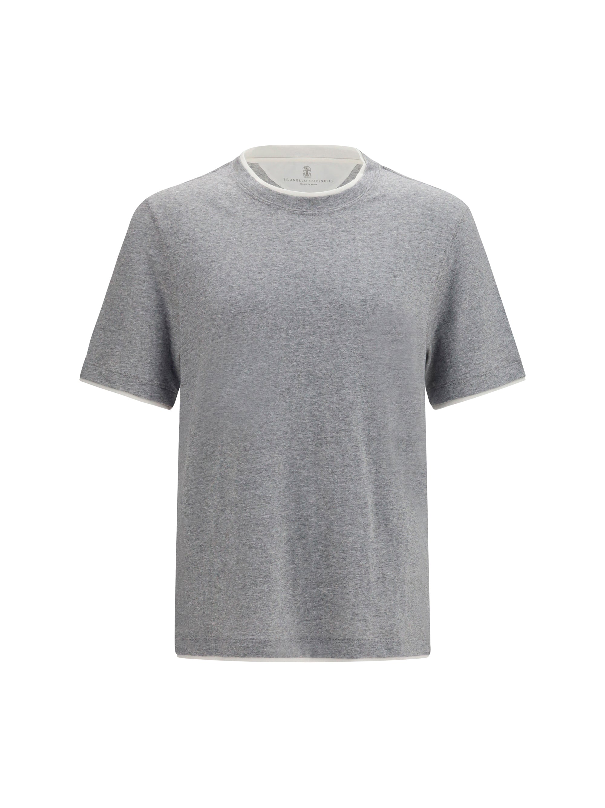 Brunello Cucinelli Men Short-Sleeve Cotton T-Shirt