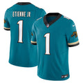 Jacksonville Jaguars Travis Etienne Teal Prowler Throwback Vapor F.U.S.E. Limited Jersey
