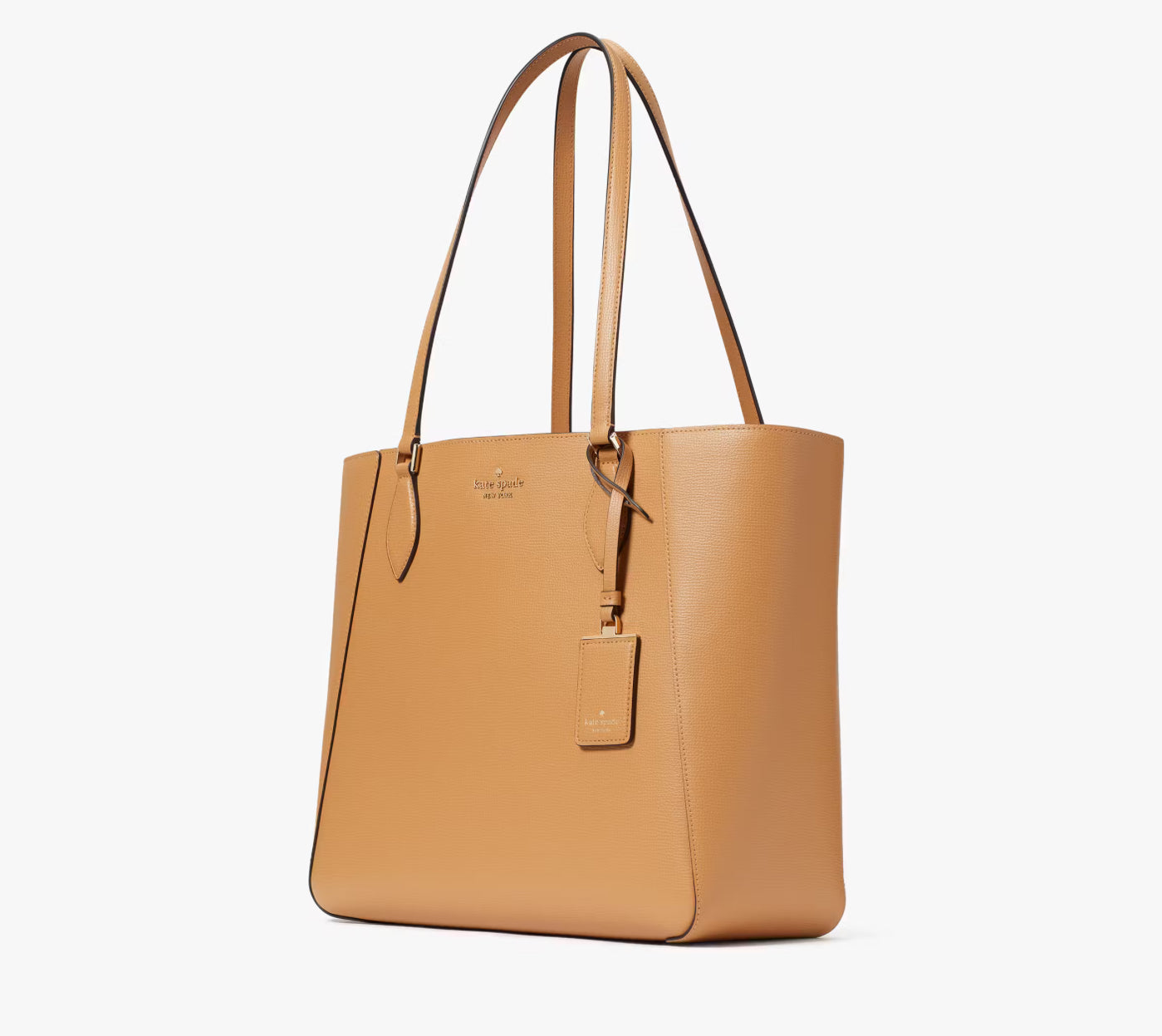 NWT Kate Spade Poppy Large Leather Tote In Tiramisu Mousse