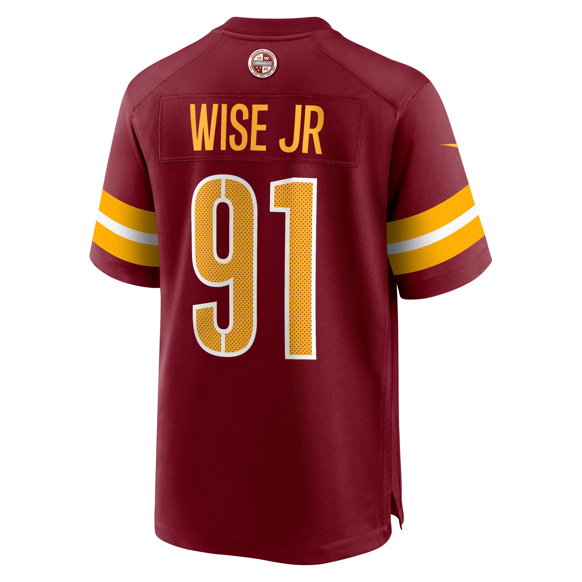 Washington Commanders Deatrich Wise Jr. Burgundy Team Game Jersey