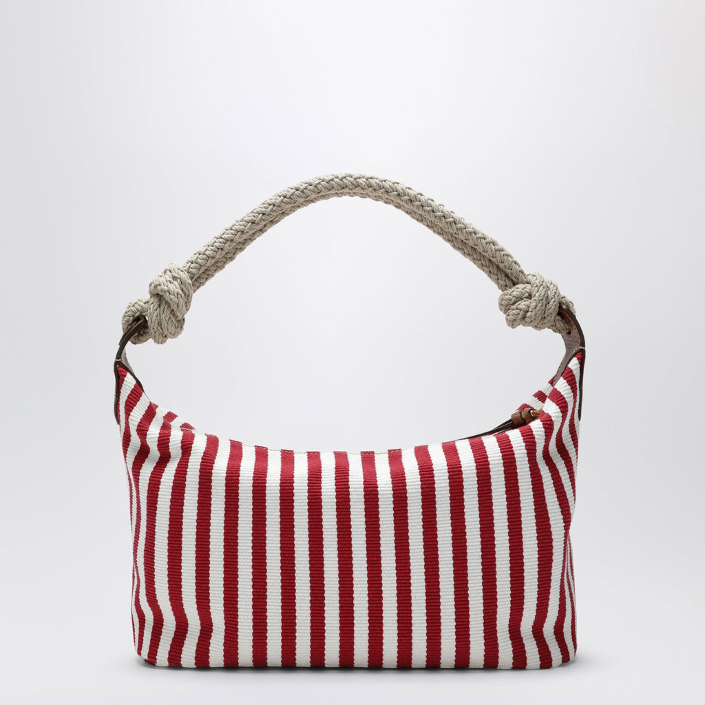 Miu Miu Ruby/Cognac Striped Canvas Bag Women