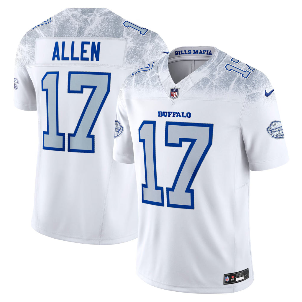 Buffalo Bills Josh Allen White 2025 Rivalries Collection Limited Jersey