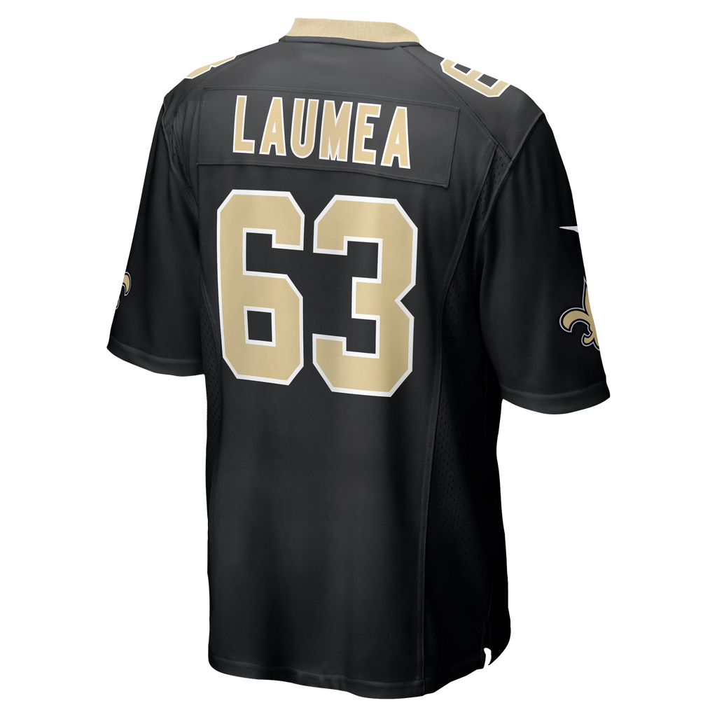 New Orleans Saints Sataoa Laumea Black Team Game Jersey