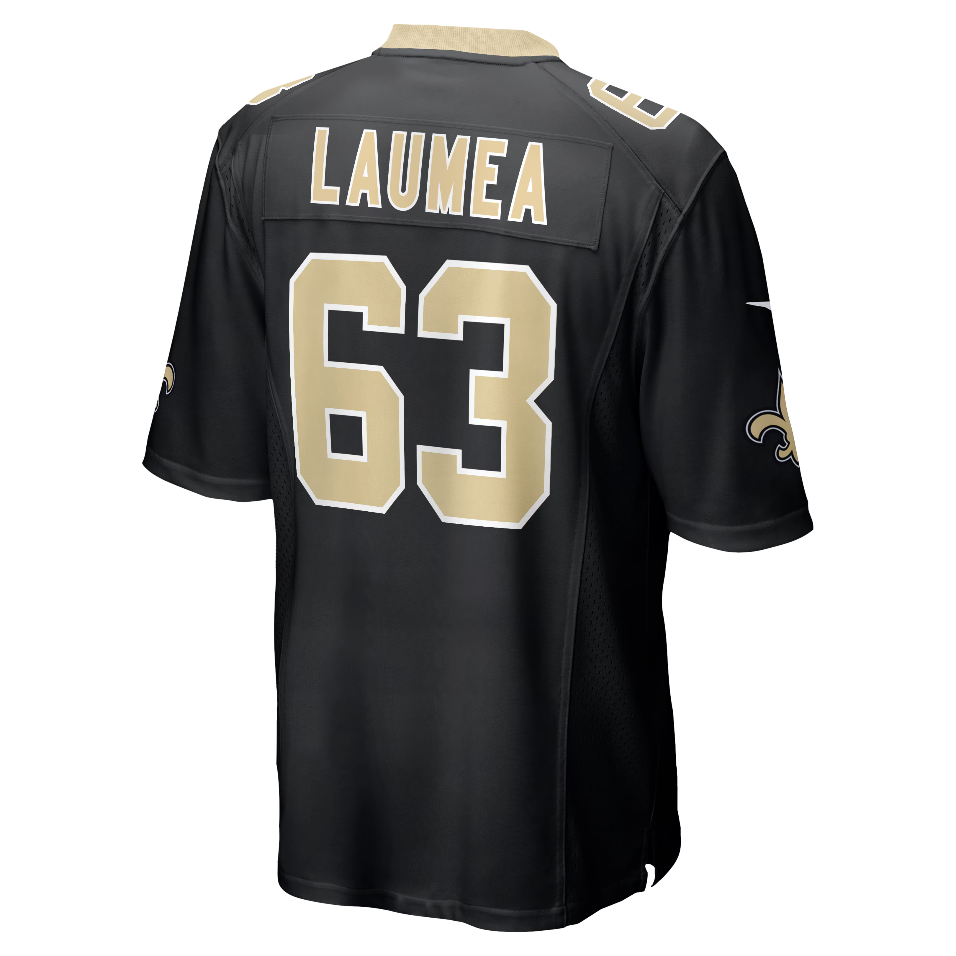 New Orleans Saints Sataoa Laumea Black Team Game Jersey