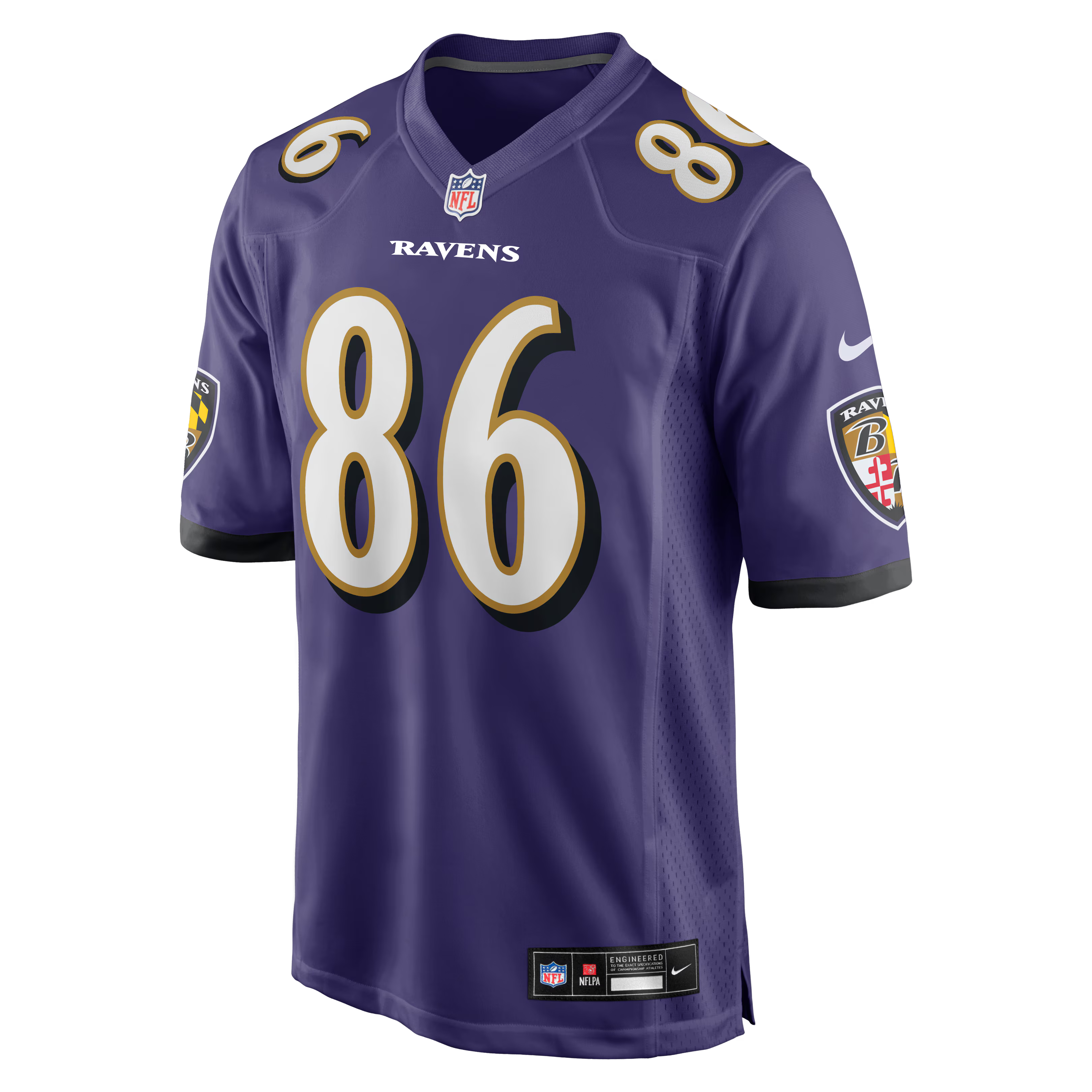 Baltimore Ravens Cornelius Johnson Purple Team Game Jersey