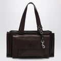 Miu Miu Utilitaire Shopping Bag In Antique-Effect Lambskin, Burnt Women