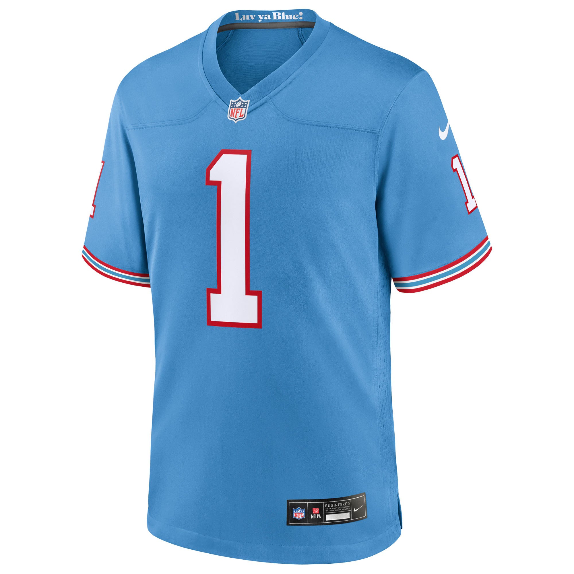 Tennessee Titans Cameron Ward Light Blue 2025 NFL Draft First Round Pick 2nd Alternate Game Jersey