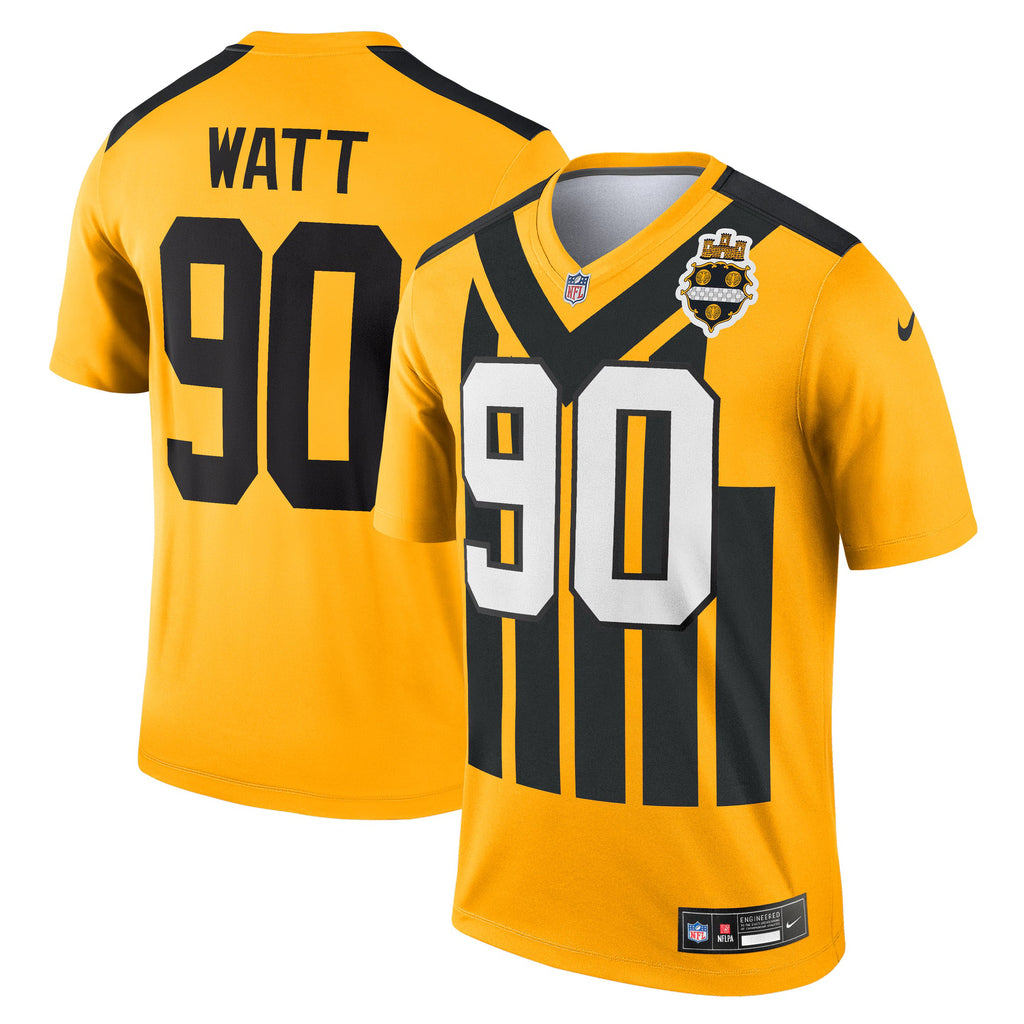 Pittsburgh Steelers T.J. Watt Gold Alternate 1933 Throwback Legend Player Performance Top