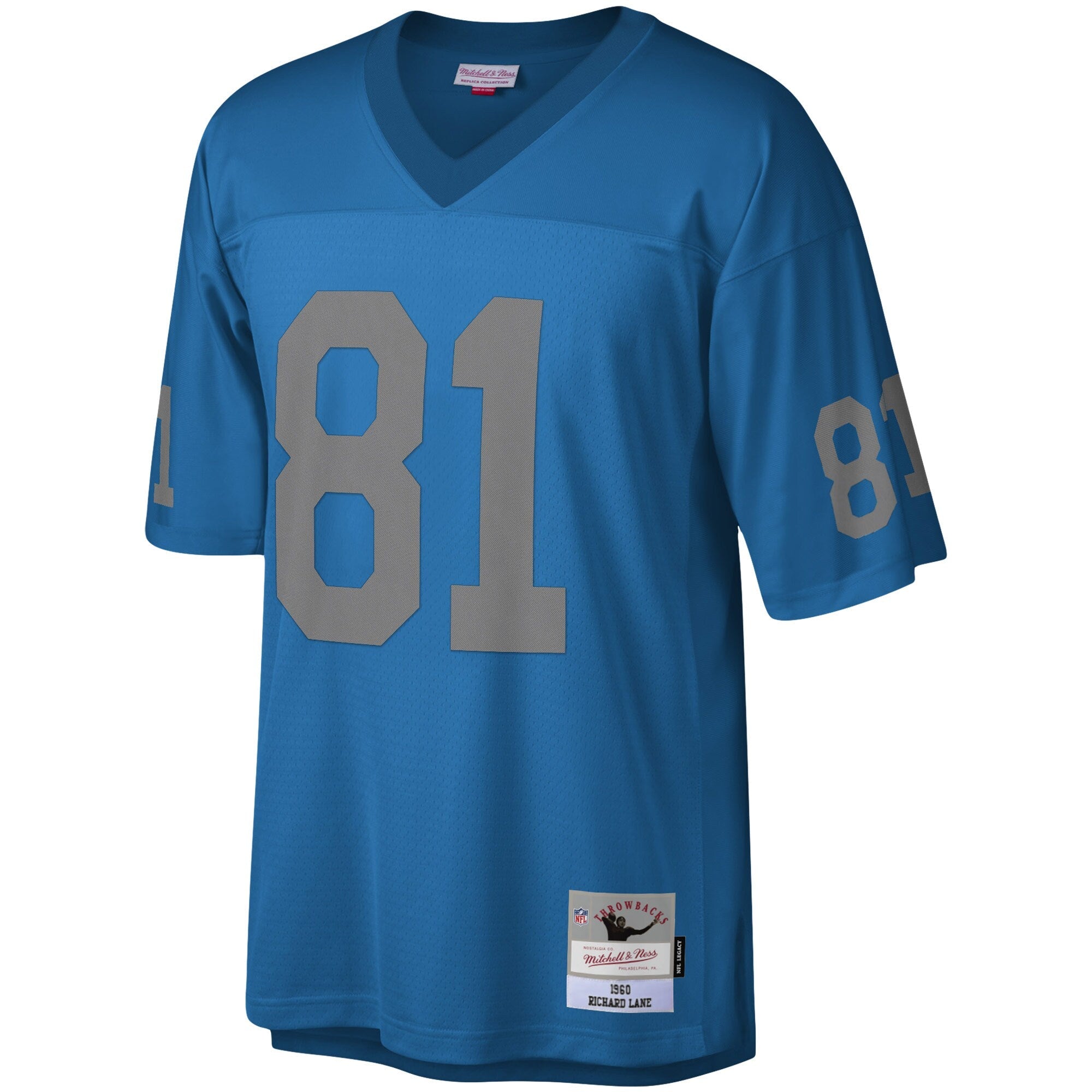 Detroit Lions Richard Lane Mitchell & Ness Blue Legacy Replica Jersey