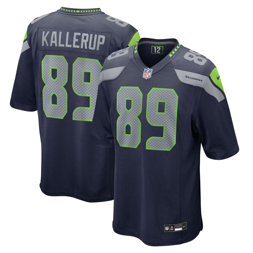 Seattle Seahawks Nick Kallerup College Navy Team Game Jersey