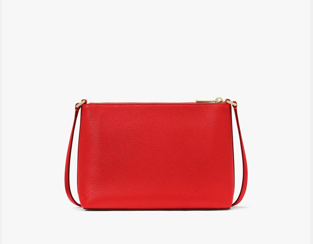 NWT Kate Spade Leila Medium Crossbody Leather Bag KG464 In Red
