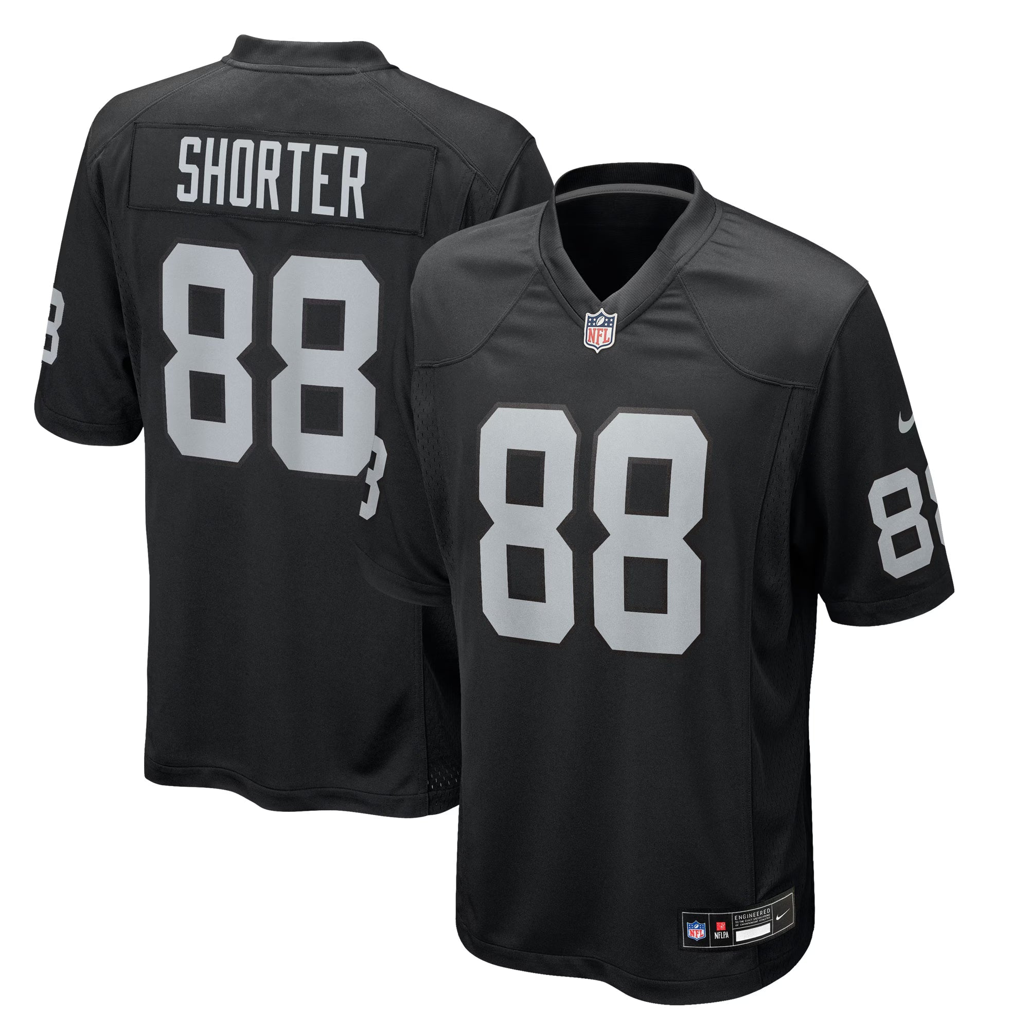 Las Vegas Raiders Justin Shorter Black Team Game Jersey