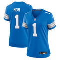 Detroit Lions Number 1 Mom Blue Game Jersey