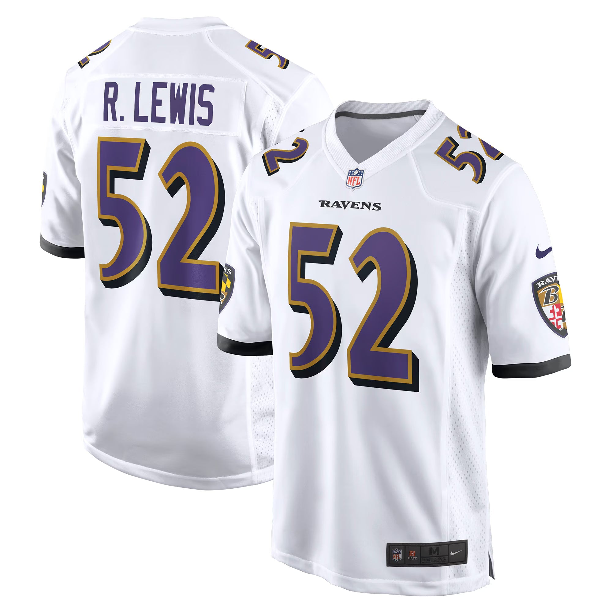 Baltimore Ravens Ray Lewis White Retired Player Game Jersey