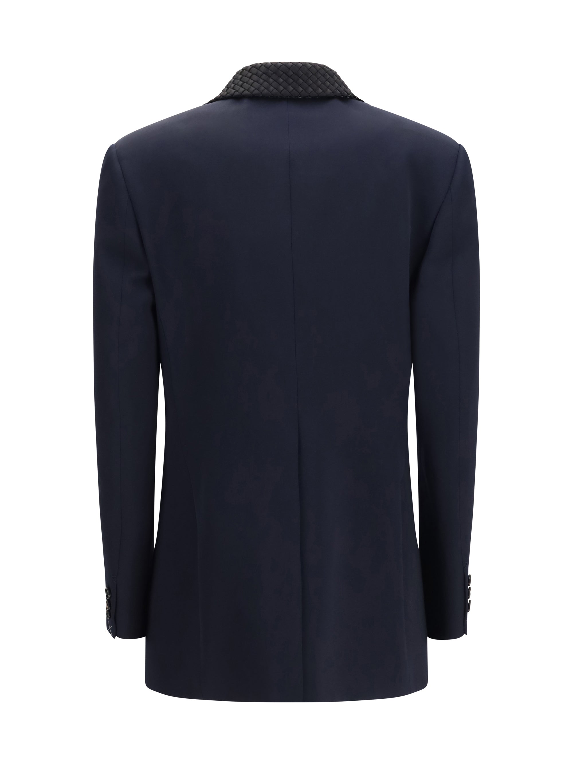 Bottega Veneta Women Single Breasted Jacket With Intrecciato Motif