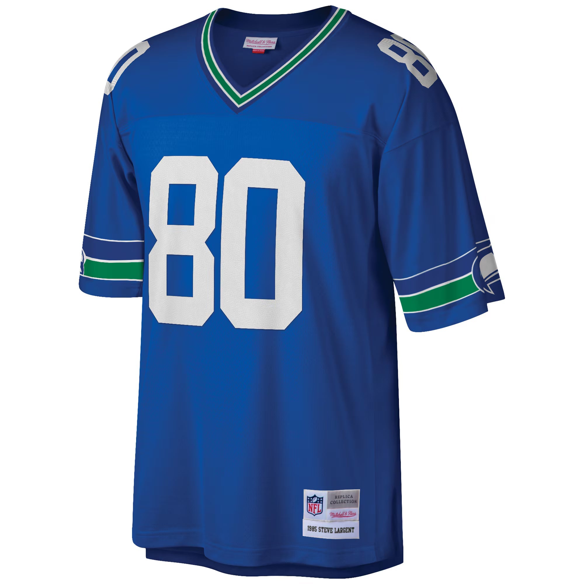 Seattle Seahawks Steve Largent Mitchell & Ness Royal Big & Tall 1985 Retired Player Replica Jersey
