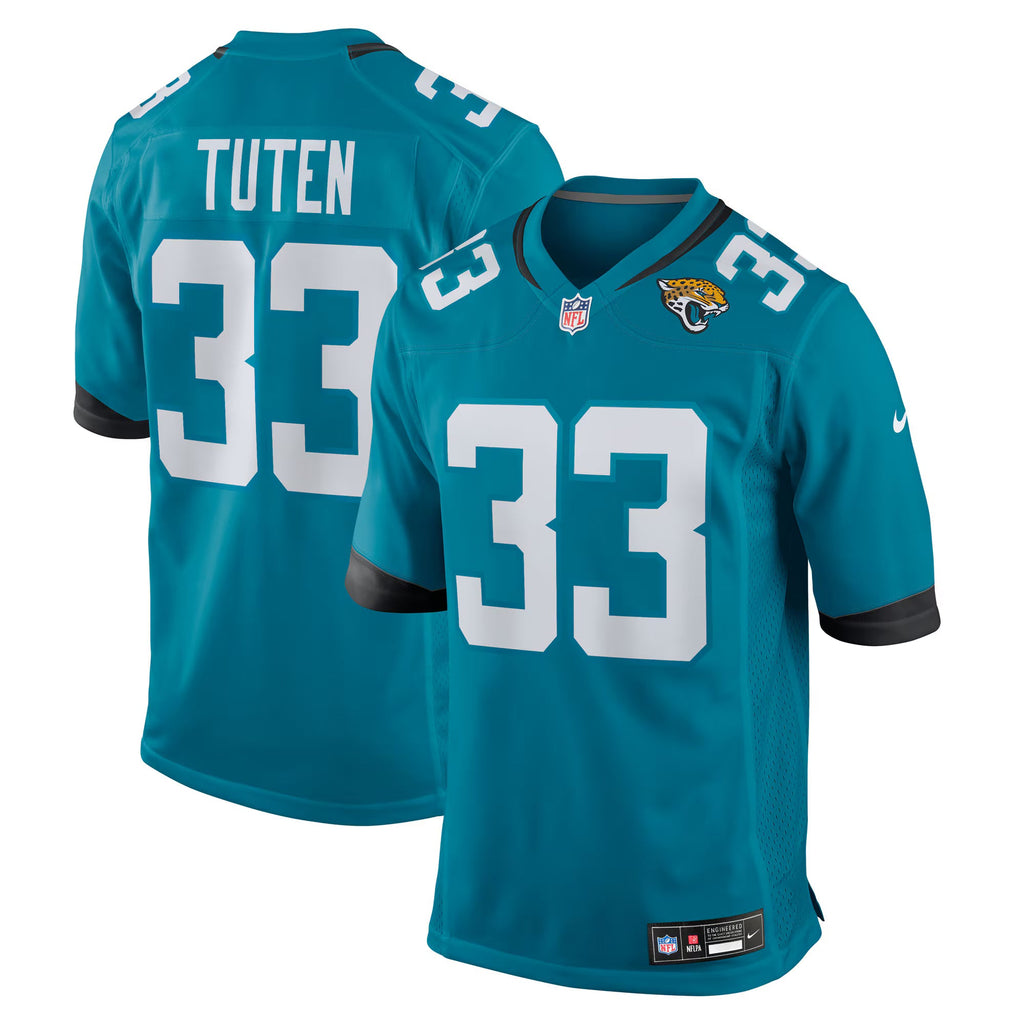 Jacksonville Jaguars Bhayshul Tuten Teal Team Game Jersey