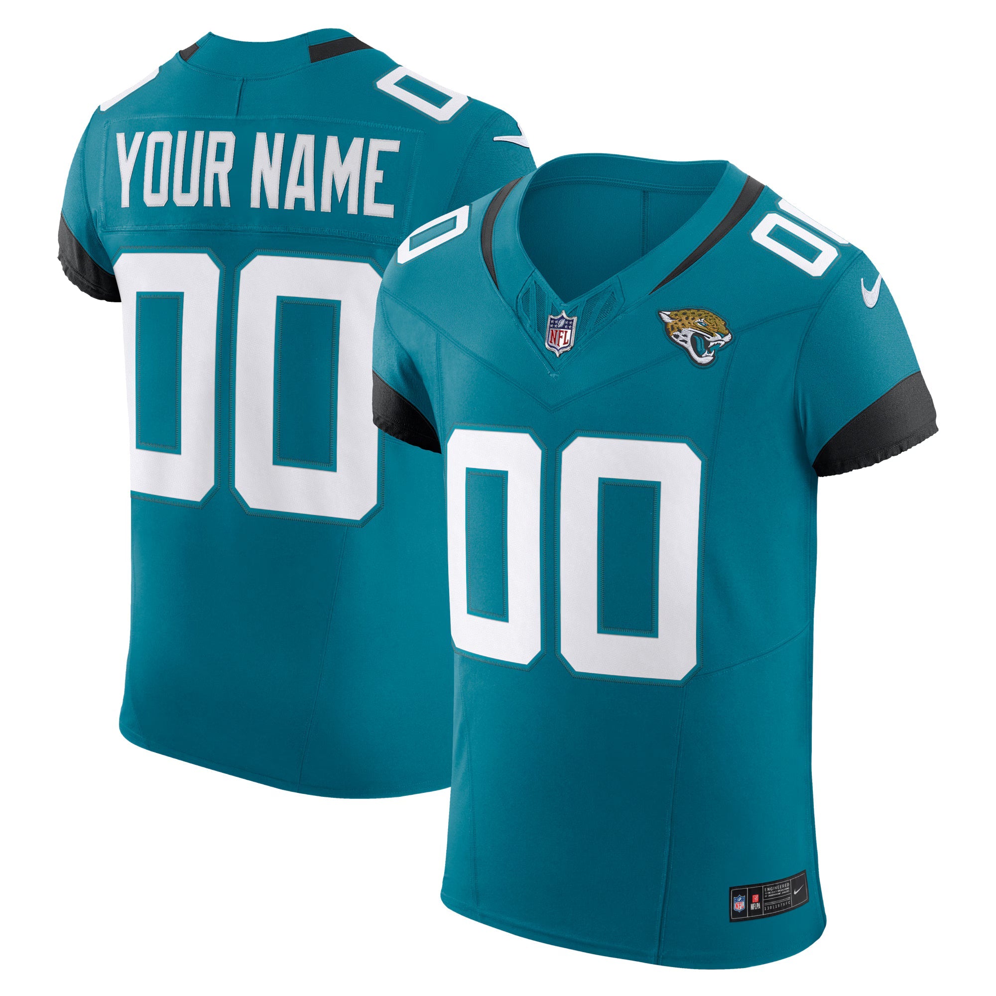 Jacksonville Jaguars Teal Vapor F.U.S.E. Elite Custom Jersey