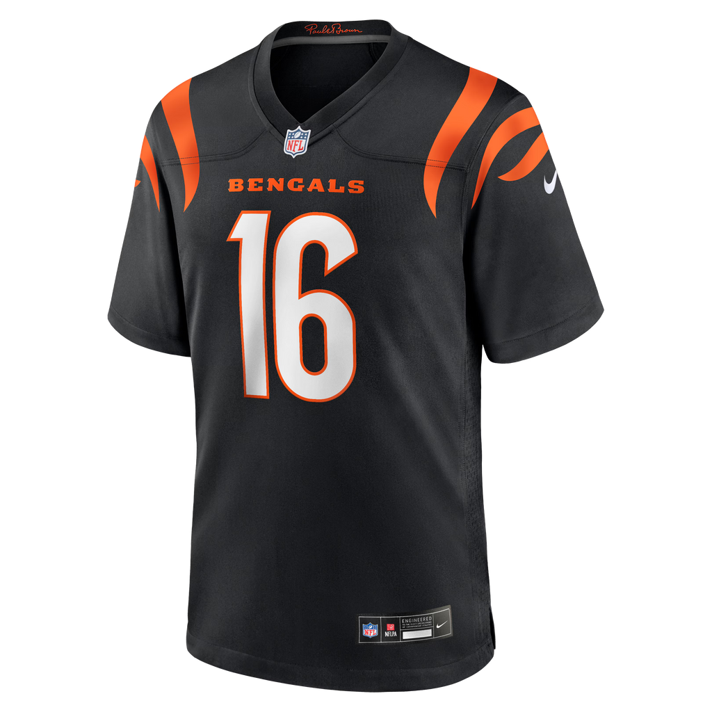 Cincinnati Bengals Joe Flacco Black Team Game Jersey