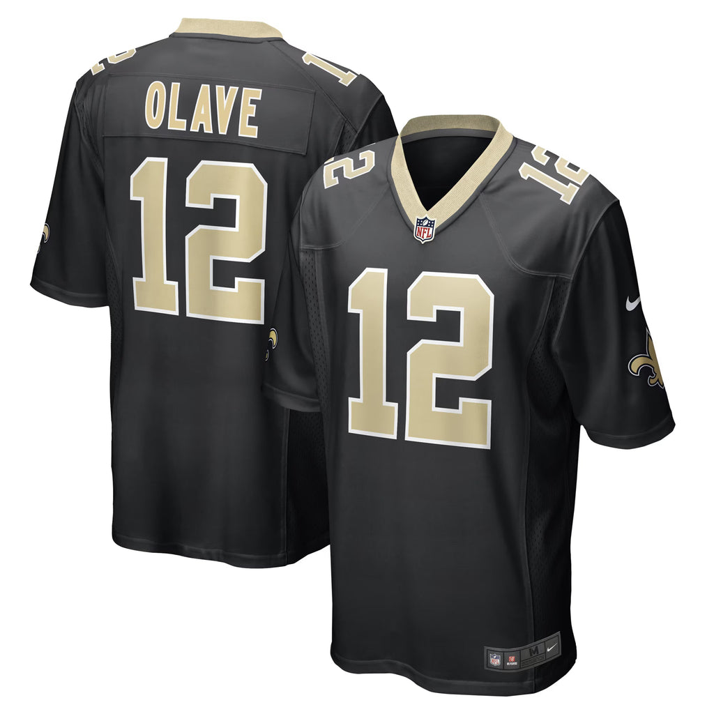 New Orleans Saints Chris Olave Black Player Game Jersey