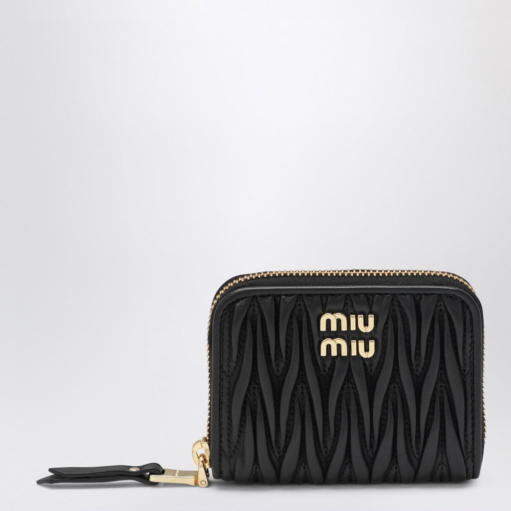 Miu Miu Black Matelasse Nappa Coin Purse Women