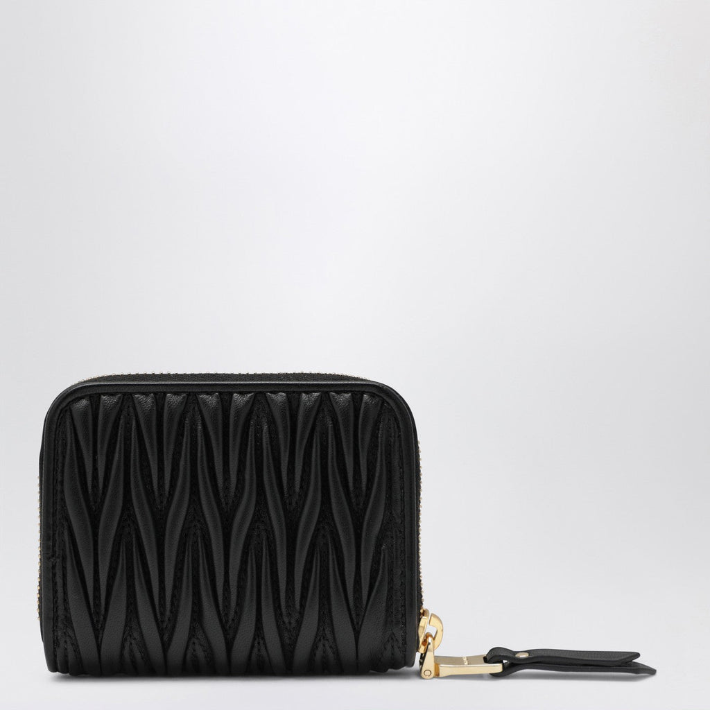 Miu Miu Black Matelasse Nappa Coin Purse Women