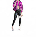 Planet Queen Faux Fur Jacket In Monster Pink