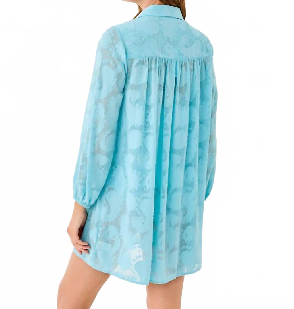 Sadira Clip Coverup In Bellevue Blue Tangerine Dream