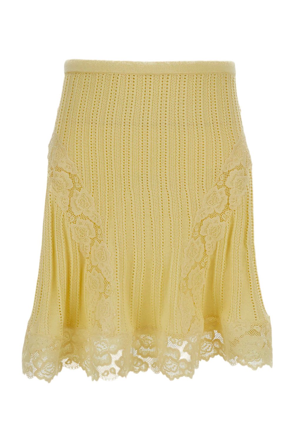Pointelle Knit Mini Skirt