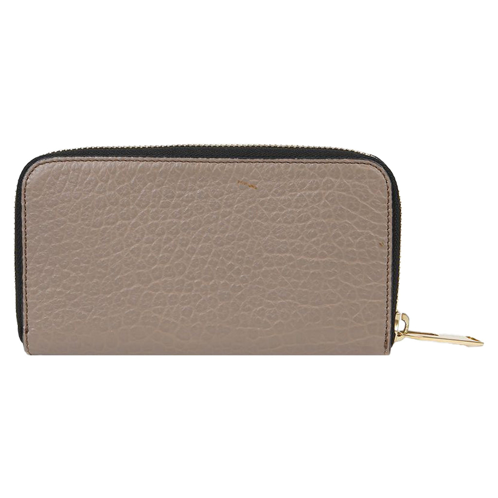 Metal Logo Zipper Long Wallet