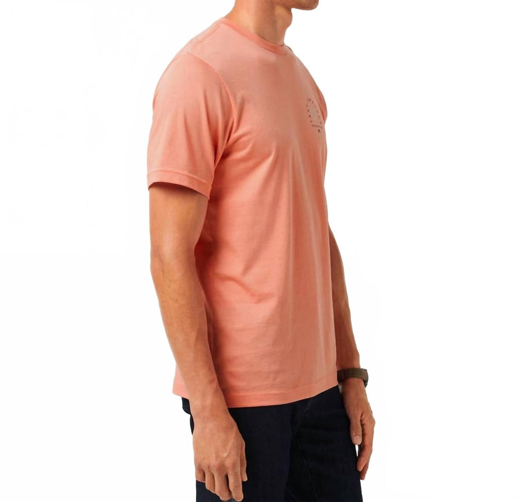 Deco Short Sleeve Tee In Terracotta