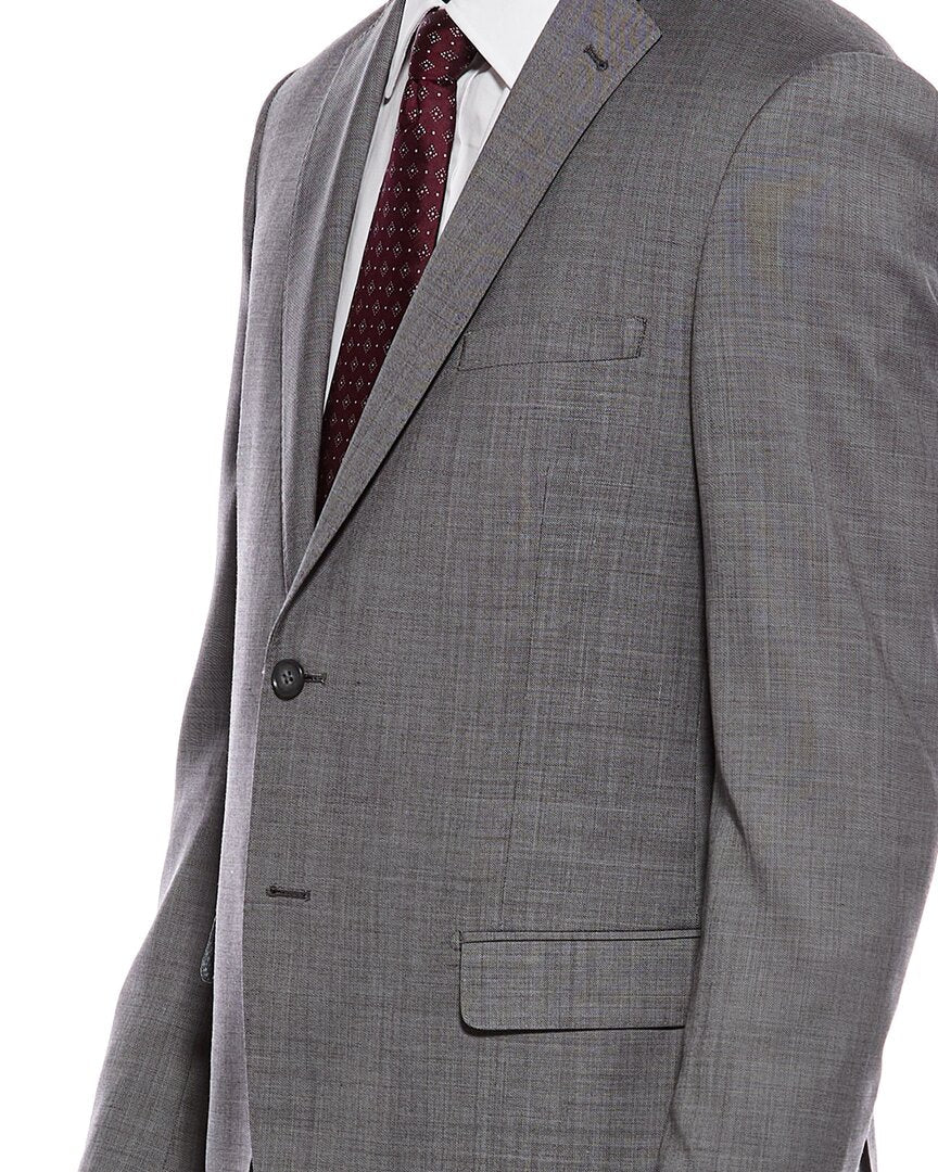 Zanetti 2pc Wool Suit with Flat Front Pant