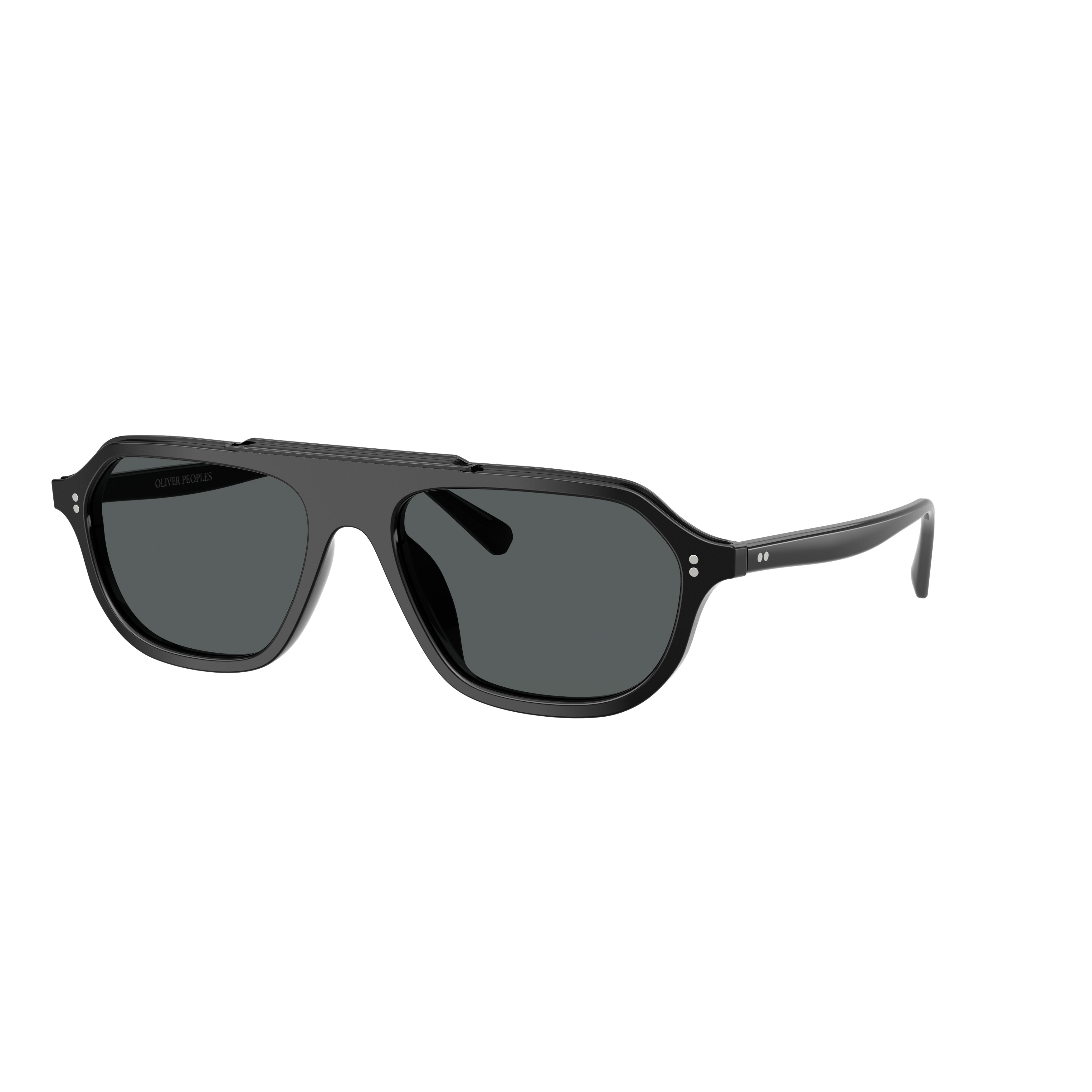 0Ov5613Su Bold Geometric Frame Sunglasses with Double Bridge Design