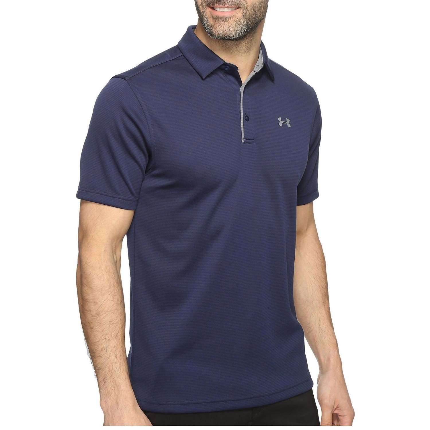 Tech Button Up Placket Polo In Midnight Navy