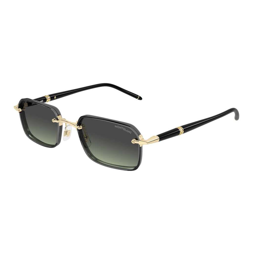 Rectangular Frame Sunglasses With Gold-Toned Accents