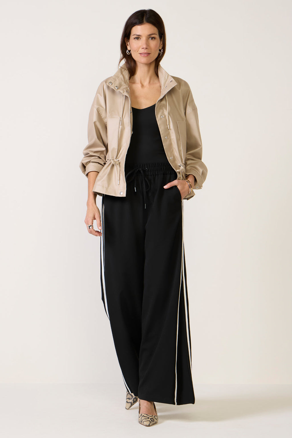 Women's Faux Leather Bomber Jacket