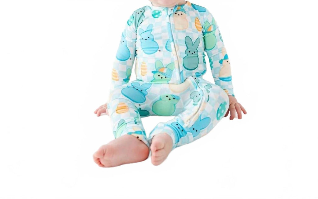 Cool Peeps Convertible Romper In Blue