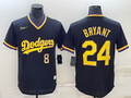 Men's Los Angeles Dodgers Kobe Bryant #8/24 Black Alternate Replica Team jersey