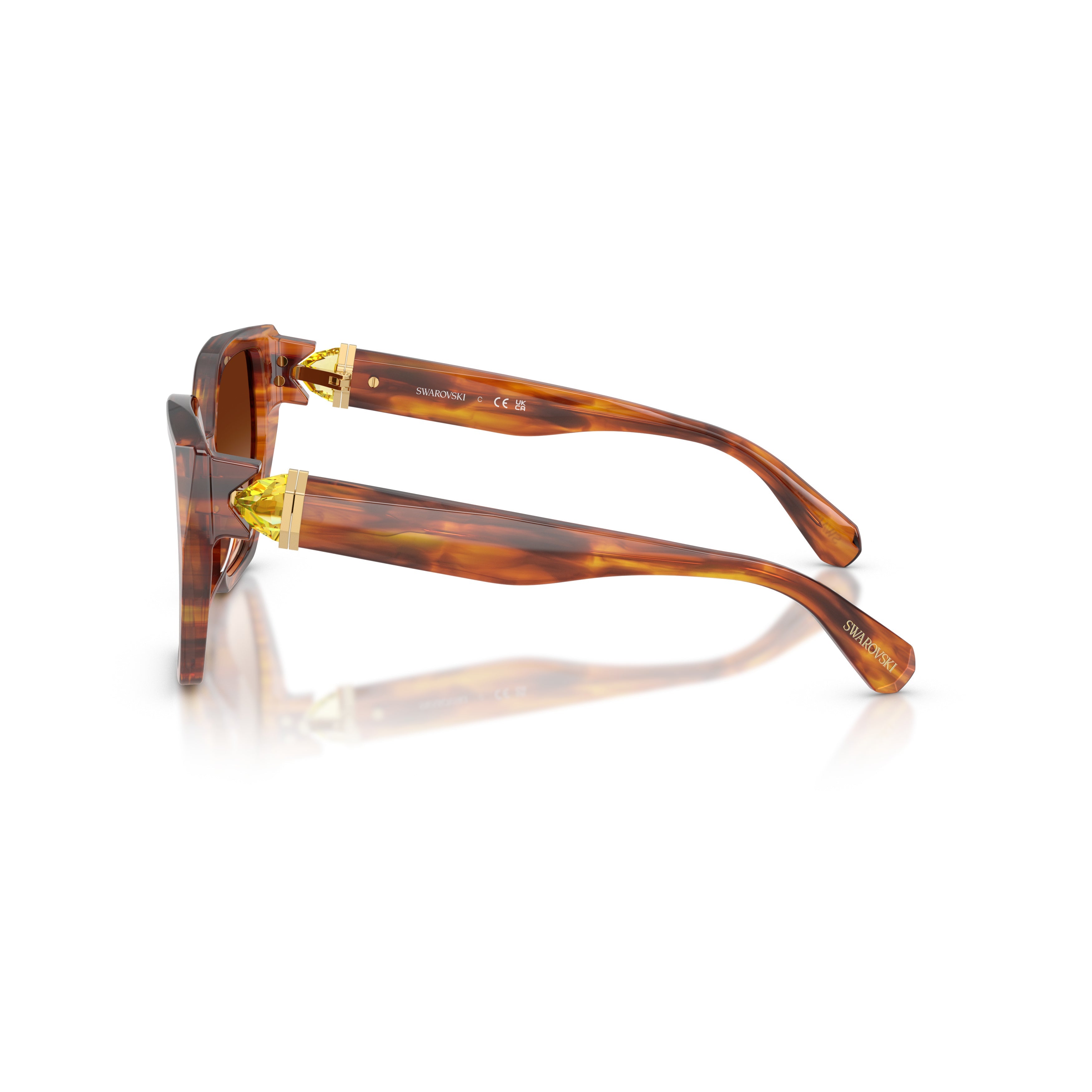 0Sk6044U Oversized Geometric Sunglasses with Tortoiseshell Acetate