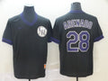 Men's Colorado Rockies Nolan Arenado #28 Black Replica Player Jersey1