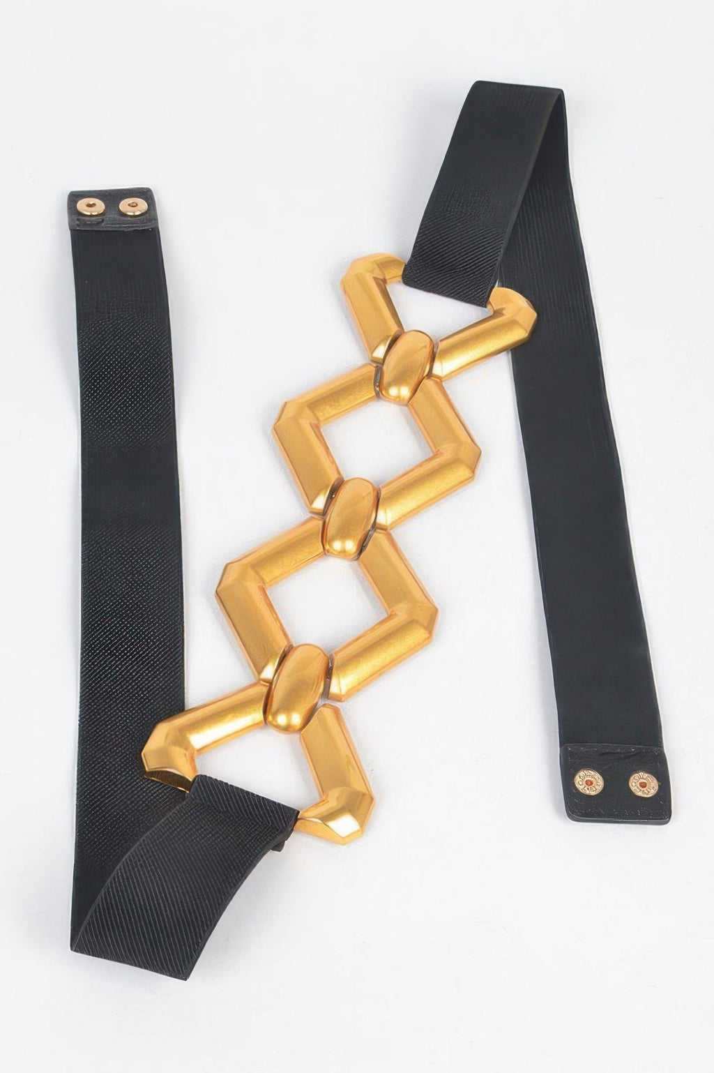Plus Size Elastic Waist Belt with Metal Buckle