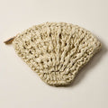 Shell Shaped Raffia Pouch Bag