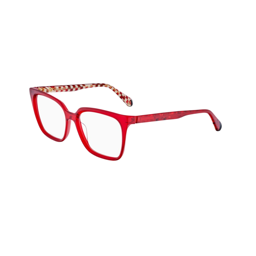 Brutal No.20 Oversized Square Frame Sunglasses with Checkered Temples