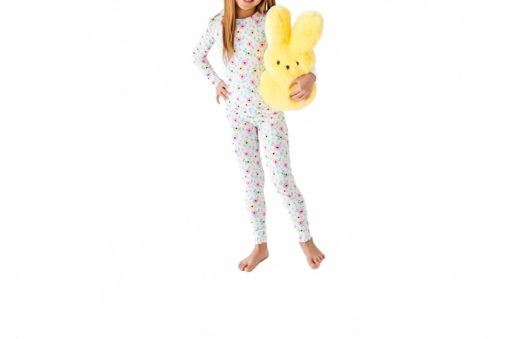 Peeps And Petals Two Piece Pajamas In White