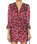 Renata V-Neck Top In Ruby