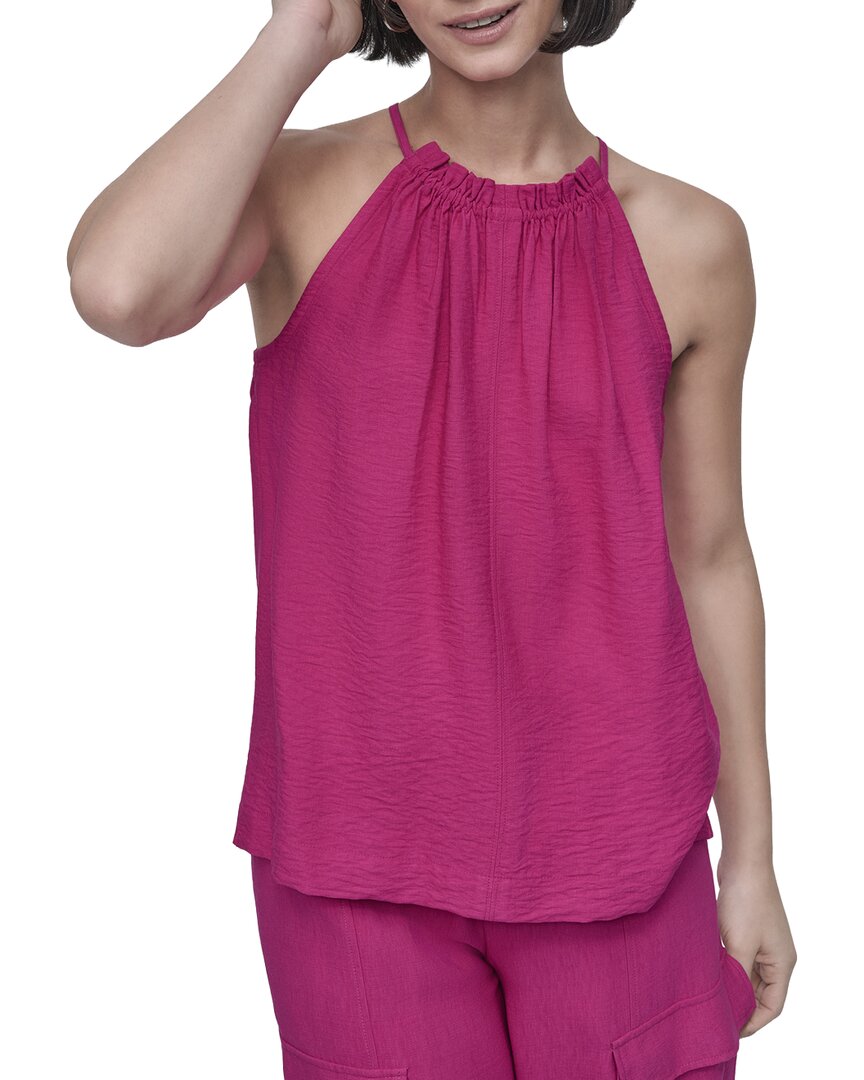 DKNY Halter Crinkle Blouse